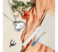 Collana Con Urna Per Cremazione A Cuore In Acciaio Inossidabile Per Ceneri,