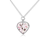 Collana con urna personalizzata con motivo di trucco per ceneri di animali domestici carino ciondolo commemorativo regali per cani e gatti