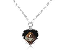Collana con urna personalizzata di cane di razza Beagle, per ceneri di animali domestici, ciondolo commemorativo per animali domestici, idea regalo per cane e gatto