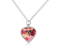 Collana con urna personalizzata per cani chihuahua, per ceneri di animali domestici, ciondolo commemorativo per animali domestici, idea regalo per cane e gatto