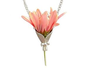 Collana con vaso - Collana mini vaso, collane con composizioni floreali, gioielli al collo alla , catena con ciondolo bouquet di fiori per ragazze, signore, madri, fidanzate, mogli, vacanze, compl