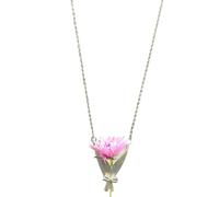 Collana con vaso mini | elegante collana da collo, catena pendente bouquet floreale, per ragazze, donne, madri, mogli, abbigliamento quotidiano, matrimonio, shopping, viaggi, vacanze, compleanno