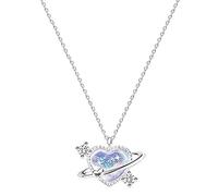 Collana Confessione Con Cuore A Sfera Il Migliore Amico Della Studentessa Temperamento Catena Per Clavicola Versatile Femminile La Collana Del Signore Delle Anelli (A, One Size)