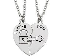 Collana Coppia Due metà del Cuore Che impiomba Pendente di Chiave Amore e Lock Uomini e Donne Amore Cuore Collane Nice Processing