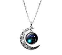 Collana Corrispondente per Coppie Regali Di Compleanno Mezza Ciondolo Luna Gioielli Regali Di Compleanno Per Le Donne Dodici Per Le Donne Di Segni Della Collana Di Ghiande (L, One Size)