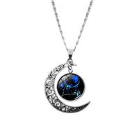 Collana Corrispondente per Coppie Regali Di Compleanno Mezza Ciondolo Luna Gioielli Regali Di Compleanno Per Le Donne Dodici Per Le Donne Di Segni Della Collana Di Ghiande (D, One Size)