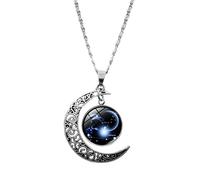 Collana Corrispondente per Coppie Regali Di Compleanno Mezza Ciondolo Luna Gioielli Regali Di Compleanno Per Le Donne Dodici Per Le Donne Di Segni Della Collana Di Ghiande (F, One Size)