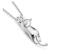 Collana Corta da Donna Collana con Ciondolo a Forma di Gatto Carino Attractive