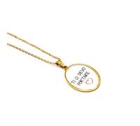 Collana Corta donna in acciaio color oro con pendente Ti Ci devo Portare