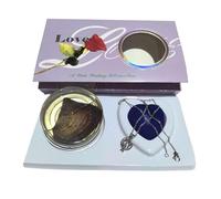Collana creativa con perla d'amore, kit di perle ostrica, medaglione a gabbia a cuore, ciondolo fai da te