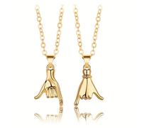 Collana Creativa Pinky Swear per Coppie, Catena da Collo Love Connection per San, Regalo Perfetto per Amanti e Amici (Genericpt50airob3-10327296)