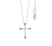 Collana CROCE GIROCOLLO DIAMANTI RUBINI GLB1562 Comete Donna