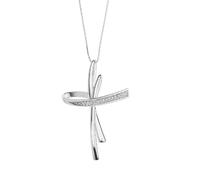 Collana CROCE GIROCOLLO ORO DIAMANTI GLB1195 Comete Donna