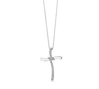 Collana CROCE GIROCOLLO ORO DIAMANTI GLB1331 Comete Donna