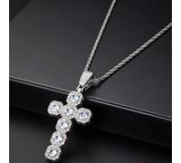 Collana Cross AU-38303 - Argento / Cristallo