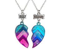 Collana Cuore Unicorno Best Friend per 2 Bambini - Ciondolo Spezzato Amicizia, Regalo Divertente