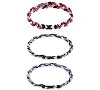 Collana da baseball Tornado a 3 corde intrecciate per uomini e ragazzi, collana sportiva in nylon resistente, regalo per giocatori di baseball, fan di softball, atleti di squadra, confezione da 3