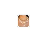 Collana da donna a forma di stella marina e perle, placcata oro, stile bohémien, delicata collana regolabile per l'estate, da spiaggia, stile hawaiano, idea regalo, One size, Acciaio inossidabile, Non