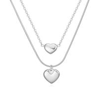 Collana da donna con ciondolo a cuore e catena d'ancora, collana da donna con amore impilato, collana alla moda dorata