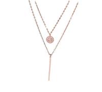 Collana da donna con ciondolo a forma di cuore, catena ad ancora, collana in argento sterling S925, collana da donna con diamanti, doppio strato, rotonda, con una sola parola, catena per maglione da