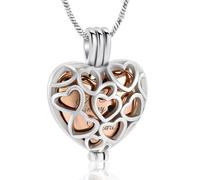 Collana da donna con ciondolo a forma di cuore con scritta "Always In My Heart", Acciaio inossidabile, Nessuna pietra preziosa