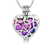 Collana da donna con ciondolo a forma di cuore con scritta "Always In My Heart", Acciaio inossidabile, Nessuna pietra preziosa