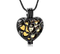 Collana da donna con ciondolo a forma di cuore con scritta "Always In My Heart", Acciaio inossidabile, Nessuna pietra preziosa