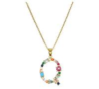 Collana da donna con ciondolo a forma di lettera per donna, collana con iniziale, in argento, lettere dell'alfabeto, collane e ciondoli per lei, Metallo, Nessuna pietra preziosa