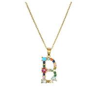 Collana da donna con ciondolo a forma di lettera per donna, collana con iniziale, in argento, lettere dell'alfabeto, collane e ciondoli per lei, Metallo, Nessuna pietra preziosa