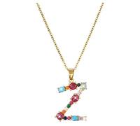 Collana da donna con ciondolo a forma di lettera per donna, collana con iniziale, in argento, lettere dell'alfabeto, collane e ciondoli per lei, Metallo, Nessuna pietra preziosa