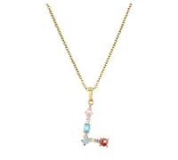 Collana da donna con ciondolo a forma di lettera per donna, collana con iniziale, in argento, lettere dell'alfabeto, collane e ciondoli per lei, Metallo, Nessuna pietra preziosa