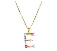 Collana da donna con ciondolo a forma di lettera per donna, collana con iniziale, in argento, lettere dell'alfabeto, collane e ciondoli per lei, Metallo, Nessuna pietra preziosa