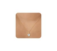 Collana da donna con ciondolo a forma di occhio del malocchio, placcato oro 14 carati, con madreperla rotonda e turchese, zirconia cubica, catena regolabile da 45,7 a 50,8 cm, regalo di compleanno per
