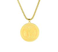 Collana da donna, con ciondolo a forma di santo, amuleto religioso cattolico, gioiello per donna e uomo