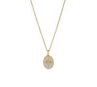 Collana da donna con ciondolo a forma di stella bianca, delicata e alla moda, elegante da indossare tutti i giorni