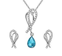 Collana da donna con ciondolo a goccia blu con ciondolo a forma di goccia, collana a perno, per feste, matrimoni, idea regalo d'amore, pratica, utile e alla moda