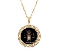 Collana da donna con ciondolo regolabile con il dio degli inferi dell'antico Egitto Anubi per mamma, moglie, fidanzata, regalo, Misura unica, Metallo
