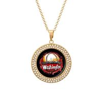 Collana da donna con ciondolo regolabile per fan del baseball, idea regalo per mamma, moglie, fidanzata, Misura unica, Metallo