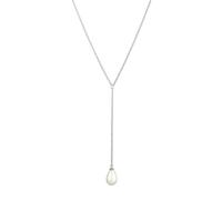 Collana da donna con perla a goccia, in argento Sterling 925, con perle e ciondolo a forma di goccia, lunghezza 45 cm, Perla