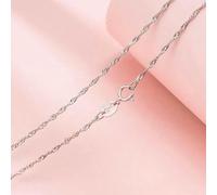 Collana da donna da 50 cm, 55 cm, 60 cm, per collo, in argento 925, con catena, ciondolo da donna, per ragazze, gioielli alla moda, minimalista, lunga catena a forma di onda d'acqua, 60 cm, argento