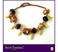 collana da donna gioiello girocollo design pendente naturale perle goccia catena