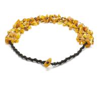 Collana da donna in ambra baltica cruda - Collana con perle naturali fatte a mano, gioiello in vera pietra, regalo per donne e mamme - Baltic Secret, 50 cm, Gemma, Ambra