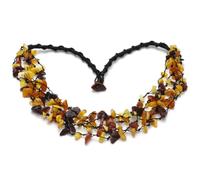 Collana da donna in ambra baltica cruda - Collana con perle naturali fatte a mano, gioiello in vera pietra, regalo per donne e mamme - Baltic Secret, 45 cm, Gemma, Ambra