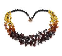 Collana da donna in ambra baltica cruda - Collana con perle naturali fatte a mano, gioiello in vera pietra, regalo per donne e mamme - Baltic Secret, 50 cm, Gemma, Ambra