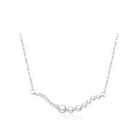 Collana da donna in argento 925, collana per ciondolo a forma di mille, con zirconi e gioielli in argento