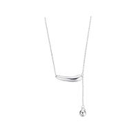 Collana da donna in argento, Collana semplice in argento sterling for donna Campana di melanzane in S925 delicato girocollo alla moda delicata catena regalo gioielli for le sue ragazze coppie