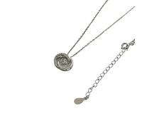 Collana da donna in argento Sterling con doppia C che batte il cuore - LD0683