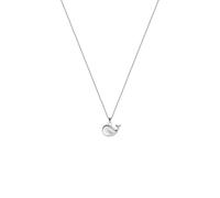 Collana da donna in argento sterling con perle, collana di perle e cristalli, piccola collana con balena, catena alla moda per clavicola Bestie per le donne