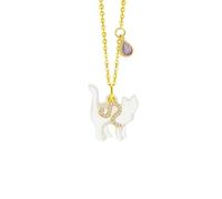 Collana da donna in argento Sterling con stella placcata in pietra, dolce e adorabile., Metallo