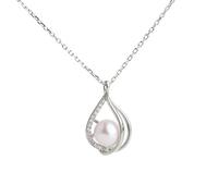 Collana da Donna in Oro con Perla e Pendente, Bellissimo Regalo per Occasioni Speciali